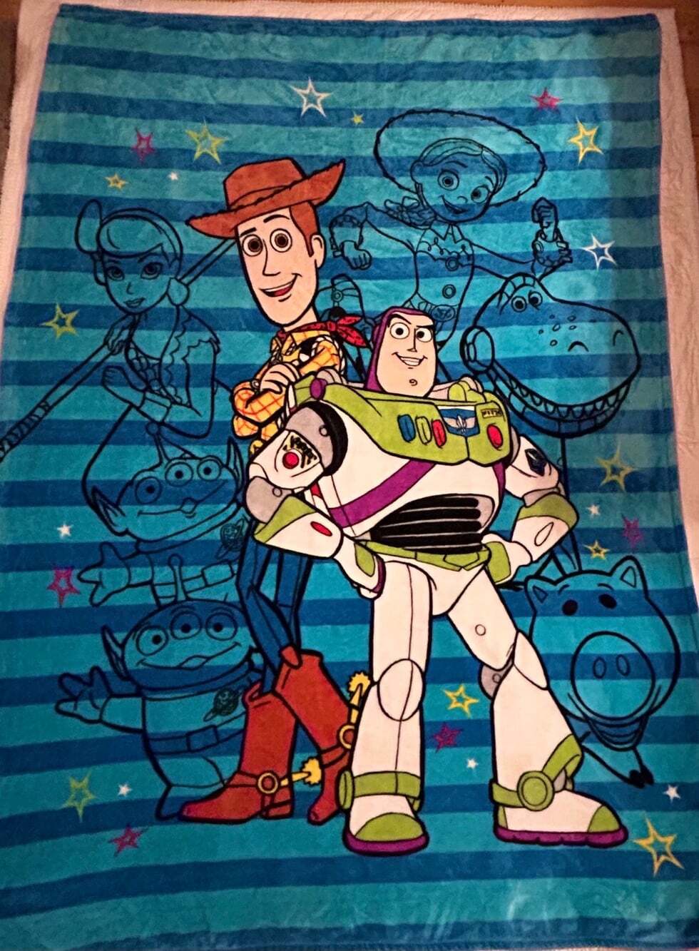 Toy Story 2 Disney Woody & Buzz Twin Blanket 79x56 “
